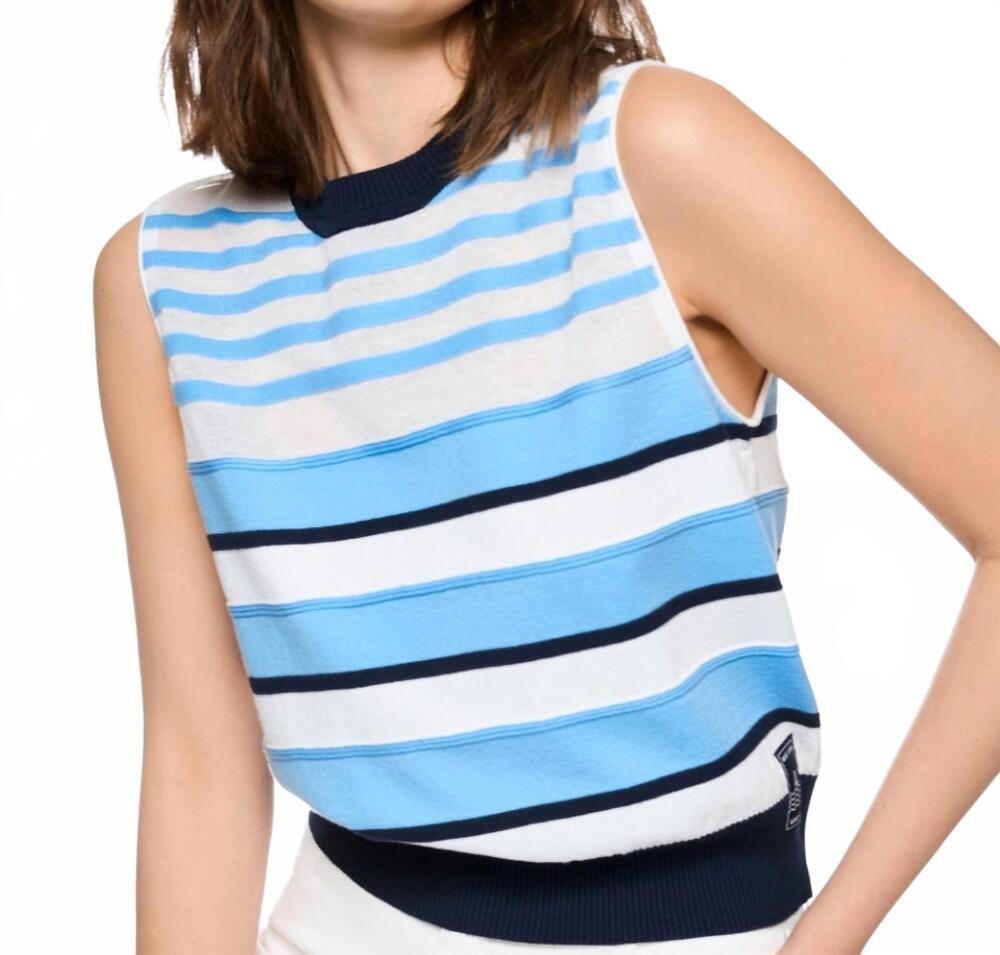 NEW MARC CAIN loose knitted top in little boy blue